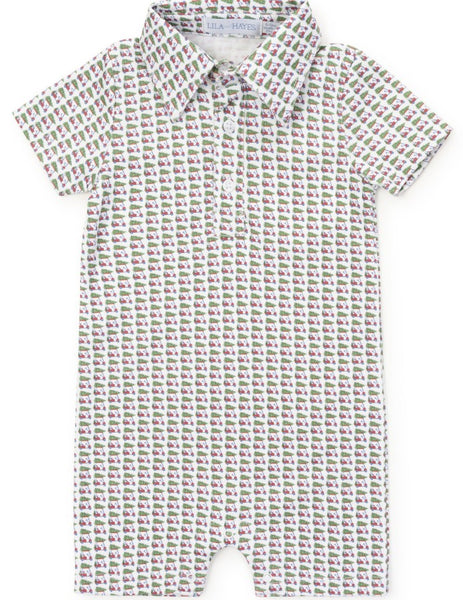 Tripp Polo Romper - Christmas at the Club