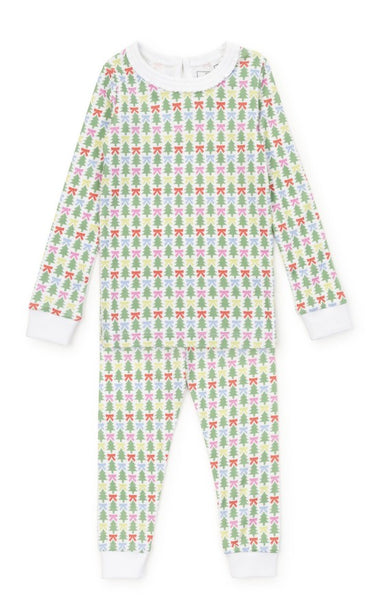 Ava Girls PJ Set - Tree Topper Bows