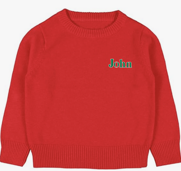 SB Red Crew Neck Sweater