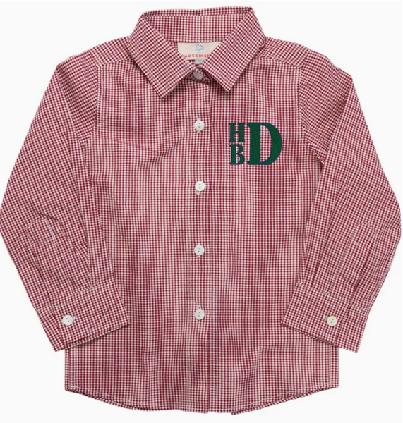 SB Red Gingham Button Up