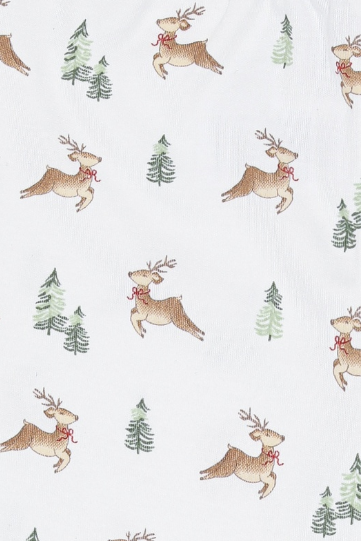 Nella Pima Zip Up footie PJ - Christmas Reindeer