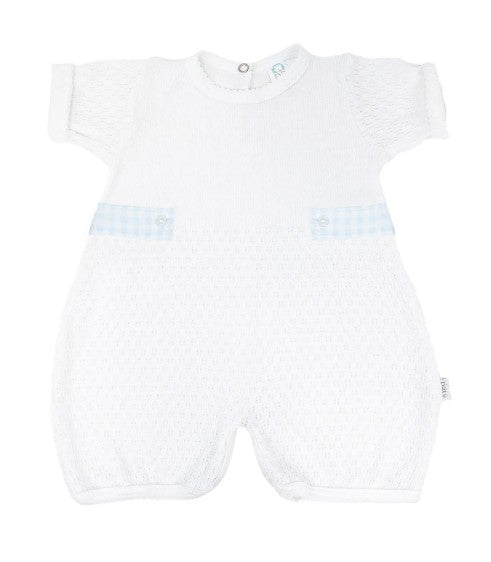 PRE ORDER Paty Inc Short Romper with gingham side tabs - 3 color options