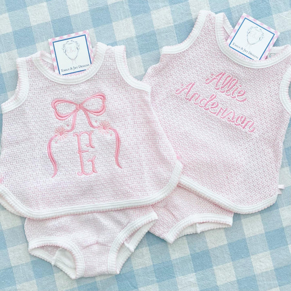 PRE ORDER Paty Inc 2 Piece Set - Swing Top and Diaper Cover - Pink